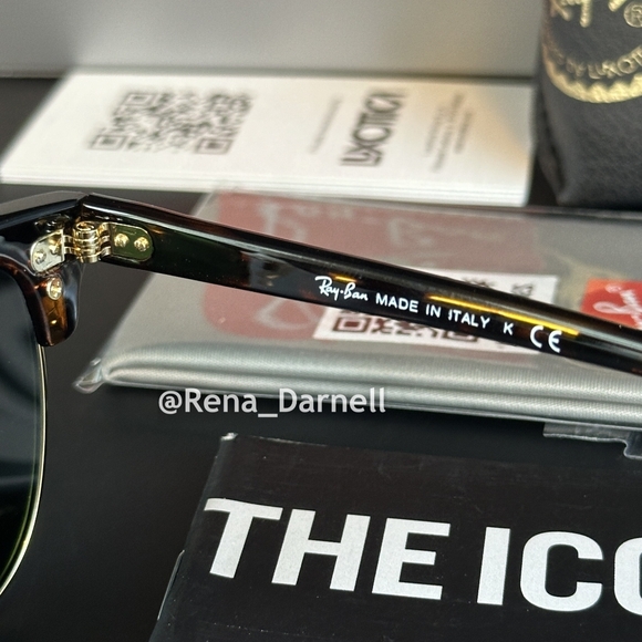 Ray-Ban Clubmaster Tortoise RB3016 Green New - Picture 9 of 16